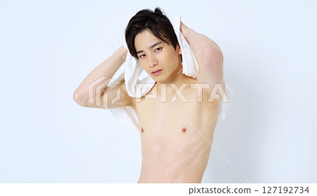 Image of a man after bathing 127192734
