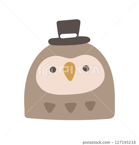 紳士森林貓頭鷹圖示插圖 紳士森林貓頭鷹圖示插圖 127193218