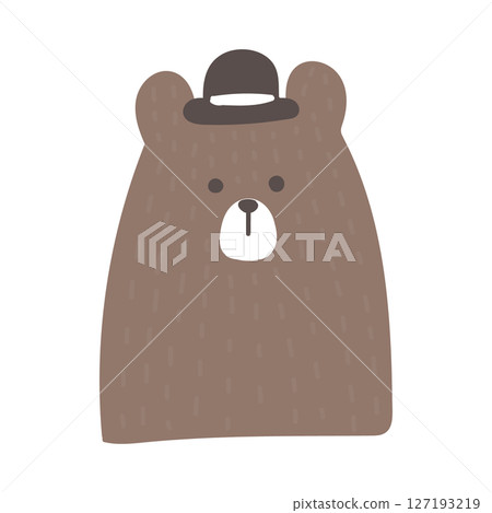 紳士森林熊圖示插圖 紳士森林熊圖示插圖 127193219