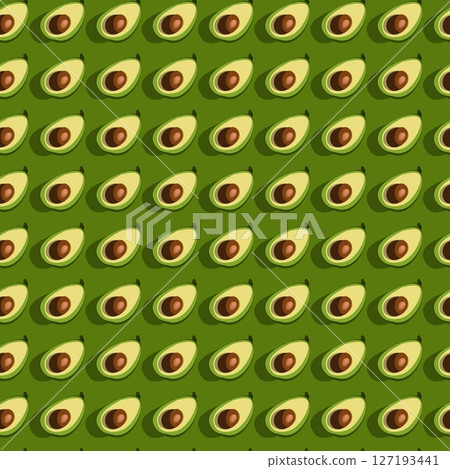 Seamless pattern with avocado. Healthy vegan food. Vector abstract modern illustration. Seamless pattern with avocado. Healthy vegan food. Vector abstract modern illustration. 127193441