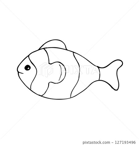 Clownfish Outline for Kids Coloring 127193496