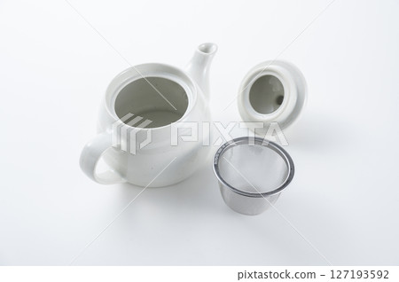 白色茶壺 127193592