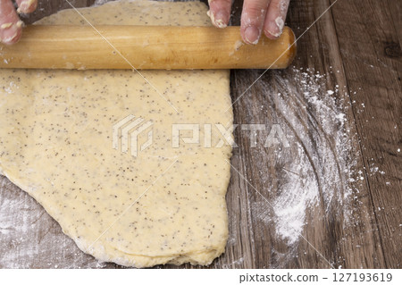 烤司康餅的製作過程 127193619