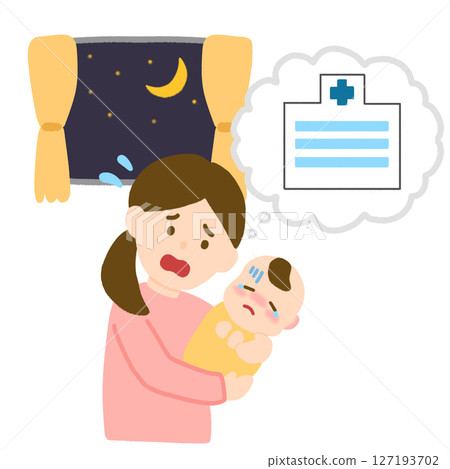 Baby becomes unwell at night Baby becomes unwell at night 127193702