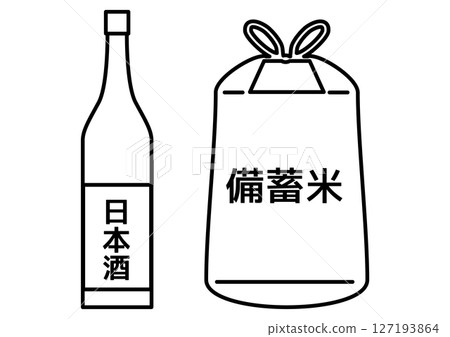 一組米袋圖標,上面寫著“清酒”和“囤米” 一組米袋圖標,上面寫著“清酒”和“囤米” 127193864