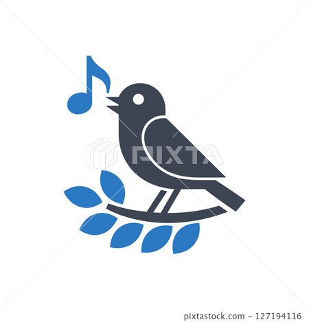 Bird Singing Icon 127194116