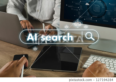 AI search Chat Digital marketing image shows 127194284