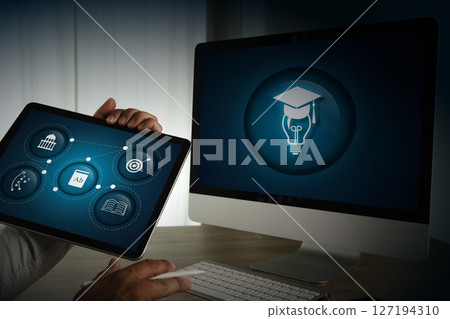 E-learning Platforms image shows person  127194310