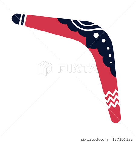 Australian boomerang - modern flat design style single isolated image Australian boomerang - modern flat design style single isolated image 127195152