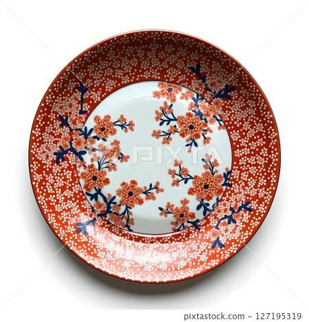 伊万裡燒櫻花紋日式盤子。伊凡裡燒據說是日本最古老的瓷器,是佐賀縣產的傳統而美麗的日式盤子。 伊万裡燒櫻花紋日式盤子。伊凡裡燒據說是日本最古老的瓷器,是佐賀縣產的傳統而美麗的日式盤子。 127195319