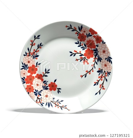 伊万裡燒櫻花紋日式盤子。伊凡裡燒據說是日本最古老的瓷器,是佐賀縣產的傳統而美麗的日式盤子。 伊万裡燒櫻花紋日式盤子。伊凡裡燒據說是日本最古老的瓷器,是佐賀縣產的傳統而美麗的日式盤子。 127195321