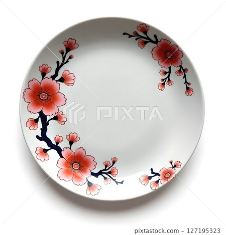 伊万裡燒櫻花紋日式盤子。伊凡裡燒據說是日本最古老的瓷器,是佐賀縣產的傳統而美麗的日式盤子。 伊万裡燒櫻花紋日式盤子。伊凡裡燒據說是日本最古老的瓷器,是佐賀縣產的傳統而美麗的日式盤子。 127195323