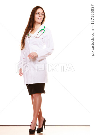 Woman medical doctor with stethoscope. Health care 127196057