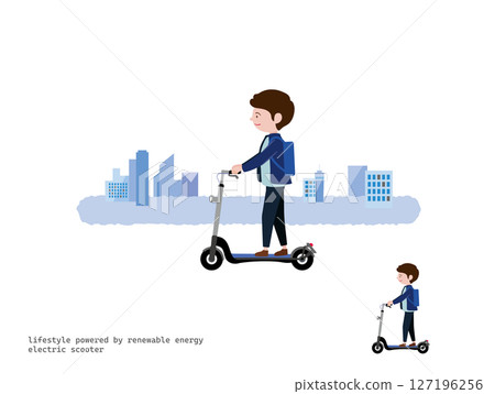 騎電動滑板車出遊：城市 127196256
