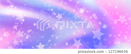 Pastel rainbow bg with floating glitter stars 127196636