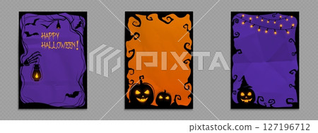 Halloween frame collection for social media posts 127196712