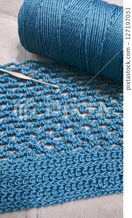 Knitting a cord product with a crochet hook. Step-by-step instructions. Knitting a cord product with a crochet hook. Step-by-step instructions. 127197031