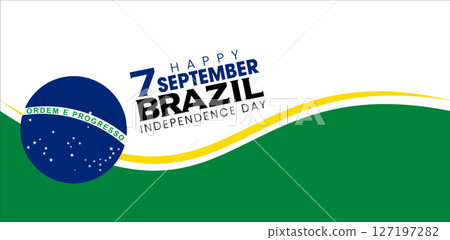 Happy Brazil Independence Day - September 7th - Brazilian Flag Design 127197282