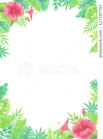 水彩芙蓉框（垂直、封閉式） 127197783