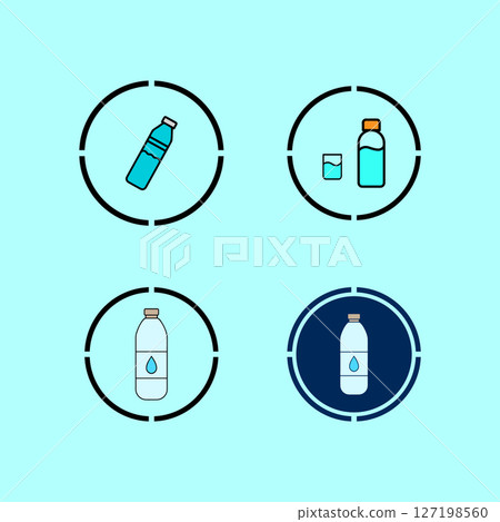water bottle icon vectors illustration 127198560