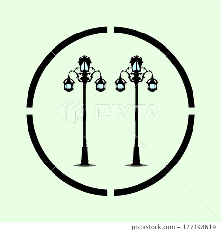 simple icon for garden lighting 127198619