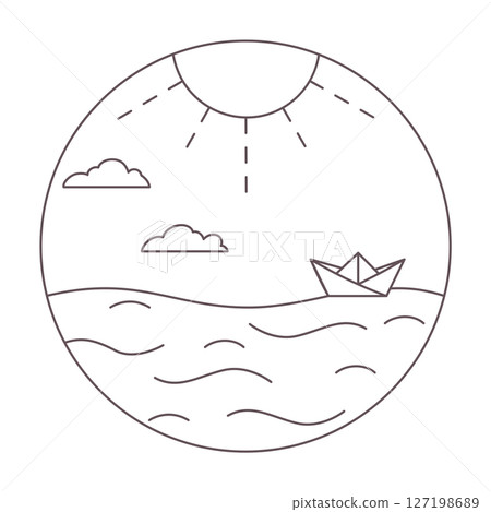ocean outline label 127198689