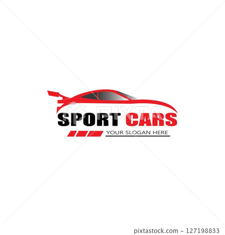 sport car logo template design vector - Vector sport car logo template design vector - Vector 127198833