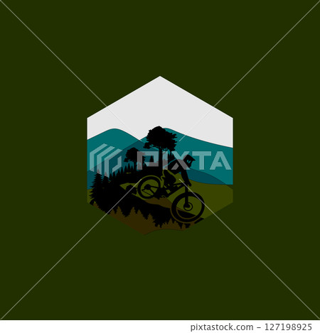 mountain bike icon vectors illustration 127198925