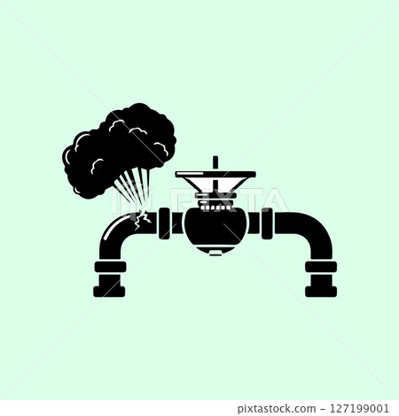 gas pipe leak icon gas pipe leak icon 127199001