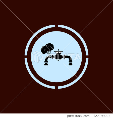 gas pipe leak icon 127199002