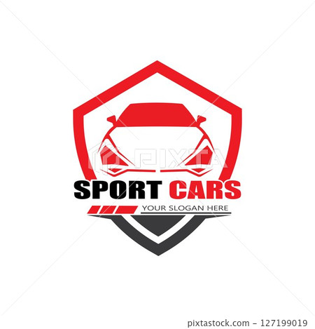 sport car logo template design vector - Vector sport car logo template design vector - Vector 127199019