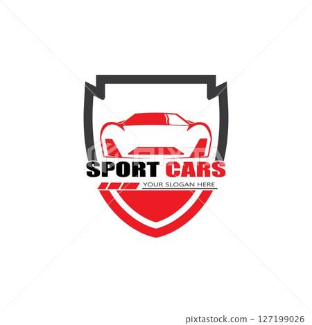 sport car logo template design vector - Vector sport car logo template design vector - Vector 127199026