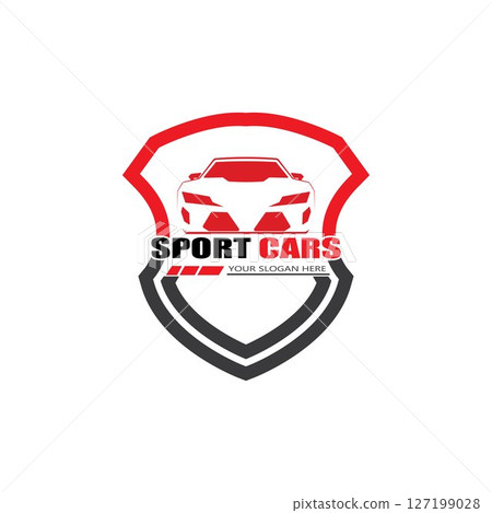 sport car logo template design vector - Vector sport car logo template design vector - Vector 127199028