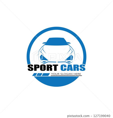 sport car logo template design vector - Vector sport car logo template design vector - Vector 127199040