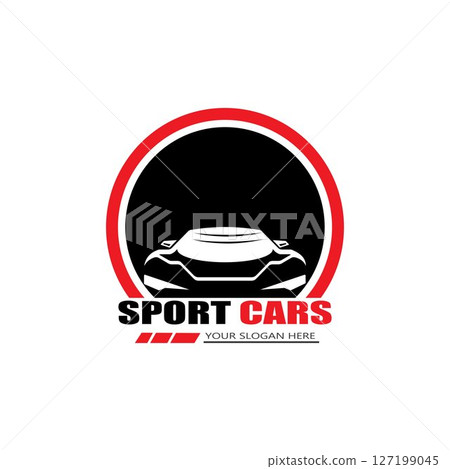 sport car logo template design vector - Vector sport car logo template design vector - Vector 127199045