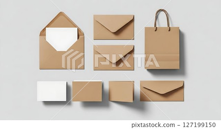 envelope on the white background 127199150