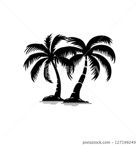 palm tree icon vectors illustration 127199249