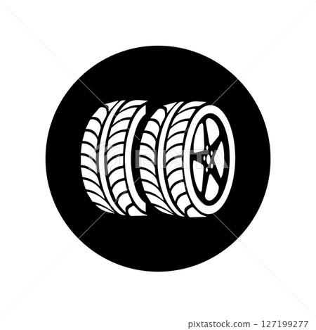 car tires black circle background car tires black circle background 127199277
