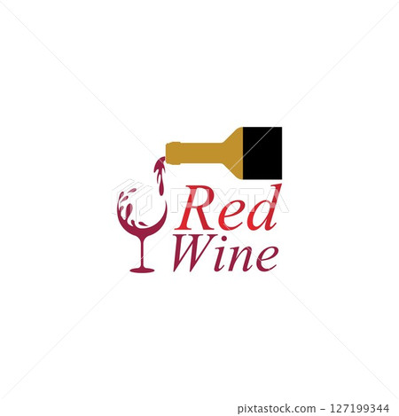 Wine logo design template.vector illustration of icon-vector 127199344