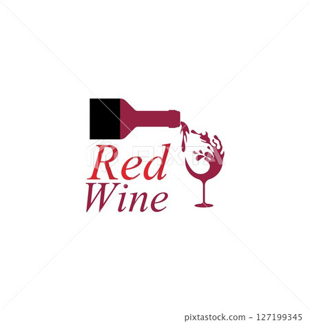 Wine logo design template.vector illustration of icon-vector Wine logo design template.vector illustration of icon-vector 127199345
