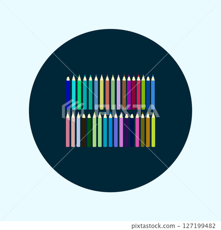 a set of coloring pencil icons a set of coloring pencil icons 127199482