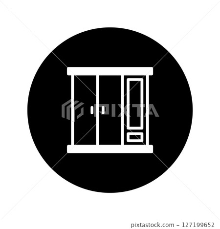 wardrobe icon, simple vector design 127199652