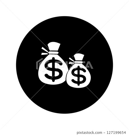 dollar money bag icon, vetors illustration dollar money bag icon, vetors illustration 127199654