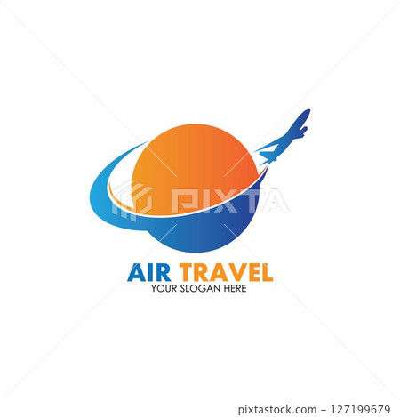 Air Travel logo vector icon design template-vector 127199679