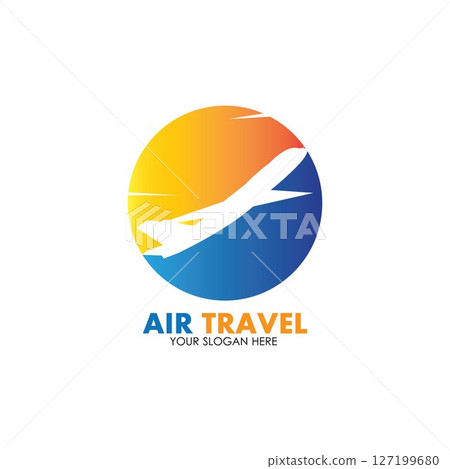 Air Travel logo vector icon design template-vector 127199680