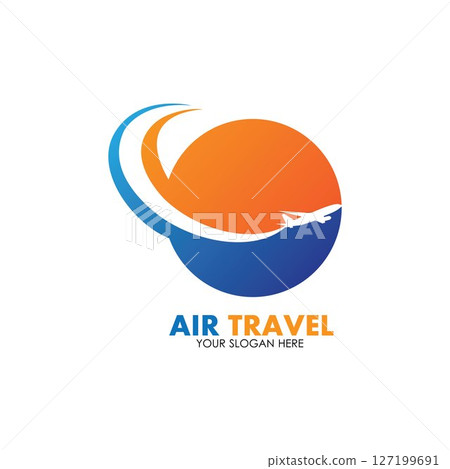 Air Travel logo vector icon design template-vector 127199691
