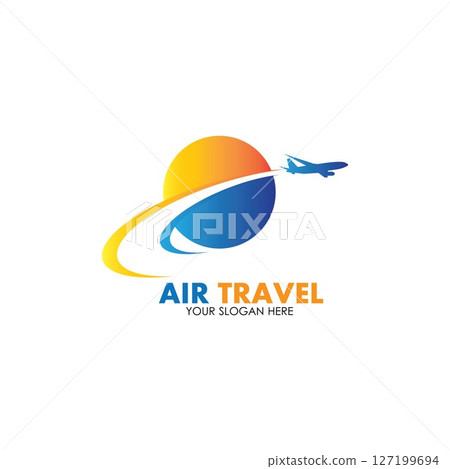 Air Travel logo vector icon design template-vector 127199694
