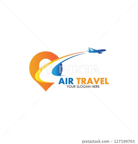 Air Travel logo vector icon design template-vector 127199703