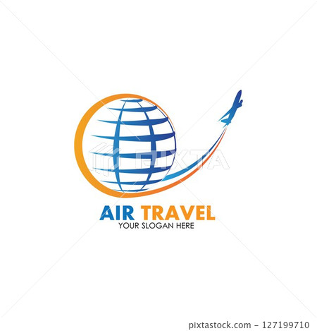 Air Travel logo vector icon design template-vector 127199710