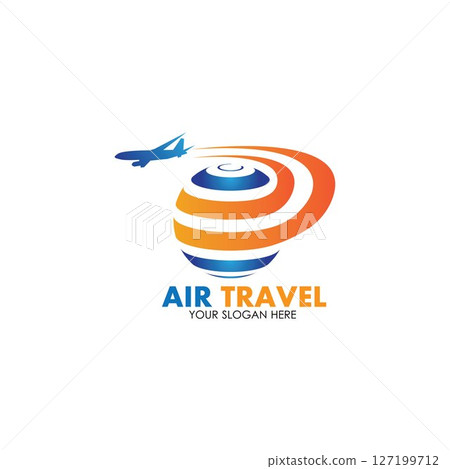 Air Travel logo vector icon design template-vector 127199712